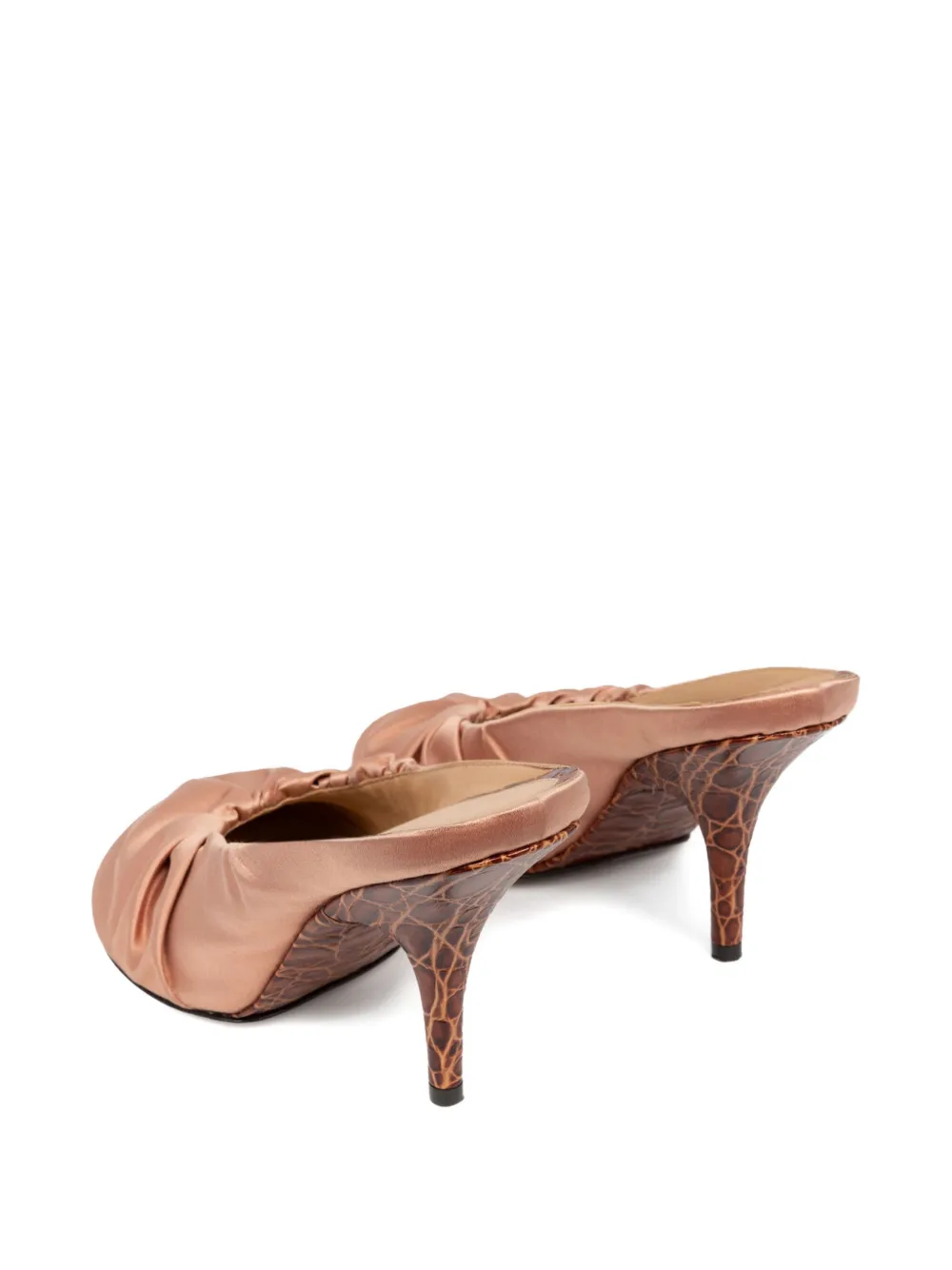 Dries Van Noten 90mm Satin Mules In Neutral