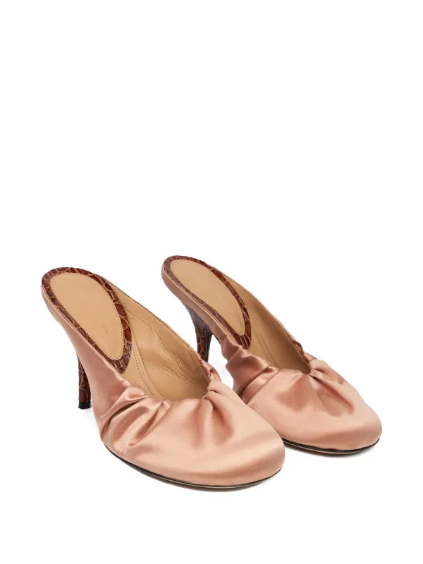 DRIES VAN NOTEN 90mm Satin Mules | Neutrals | FARFETCH
