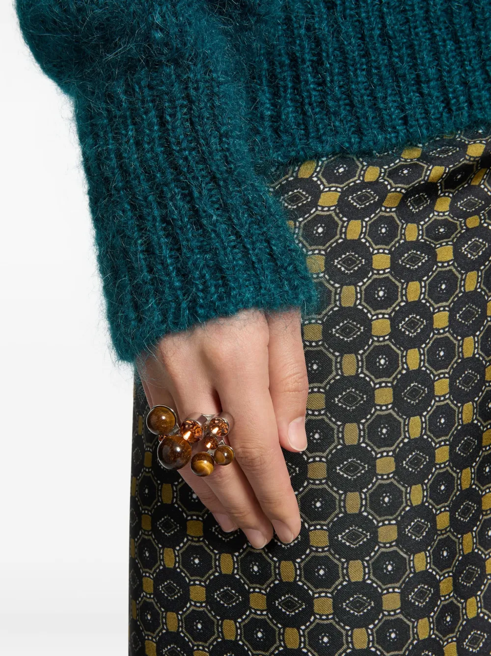 DRIES VAN NOTEN ornamented ring - Zilver