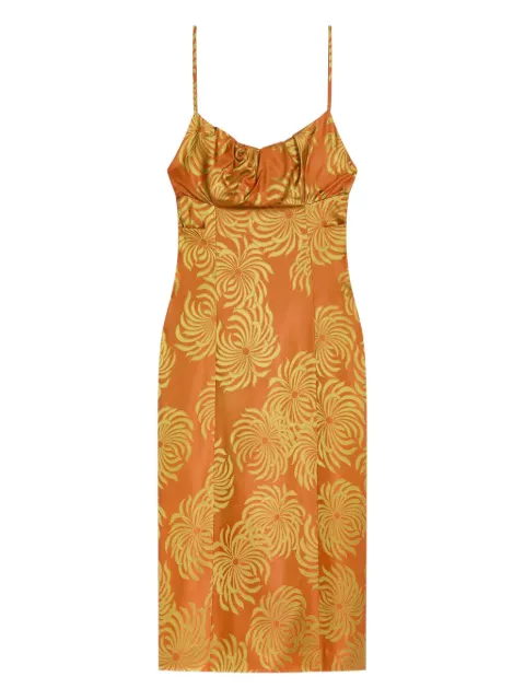 DRIES VAN NOTEN geometric-pattern midi dress