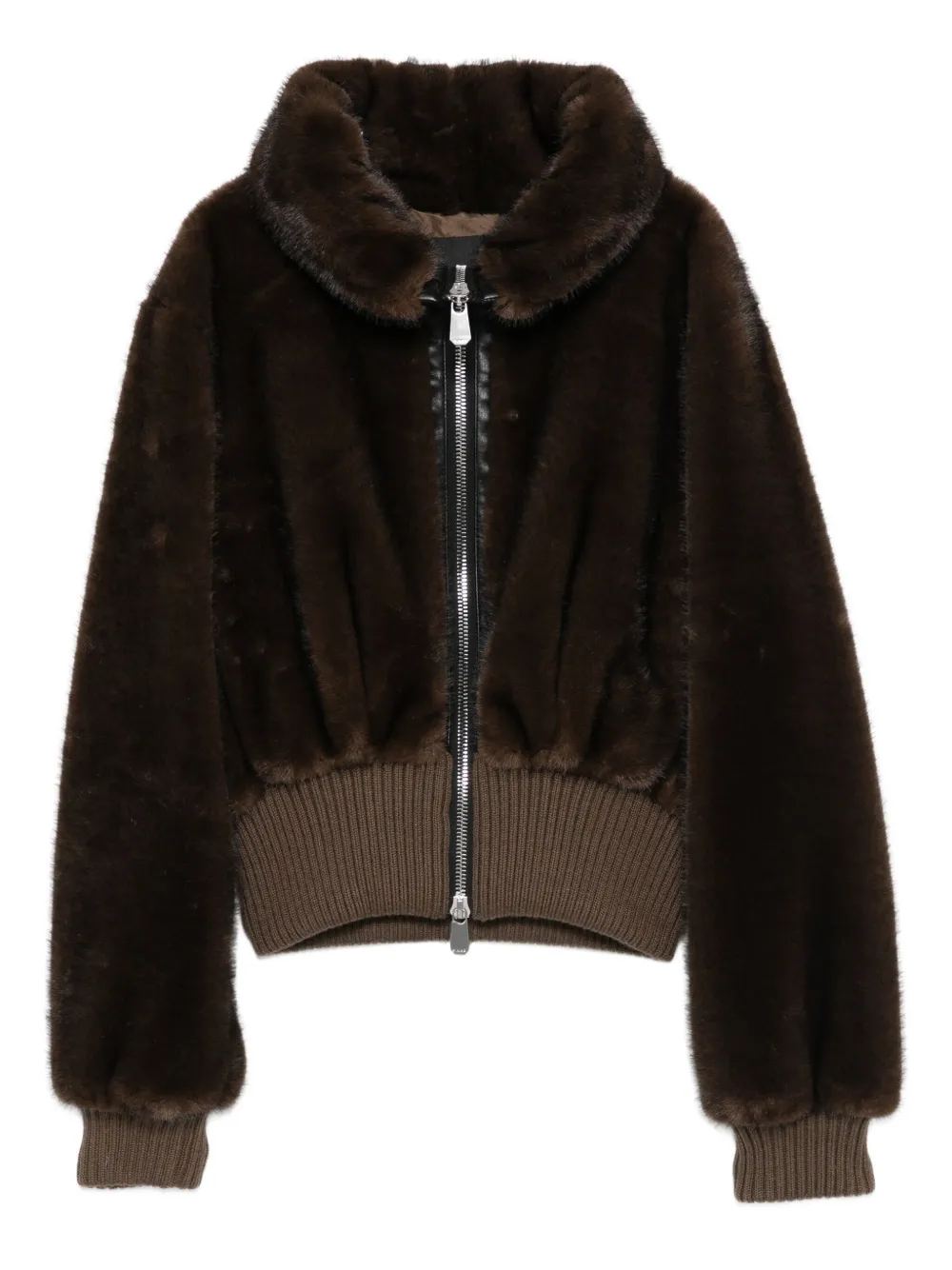 PINKO faux-fur jacket | Brown | Image 1