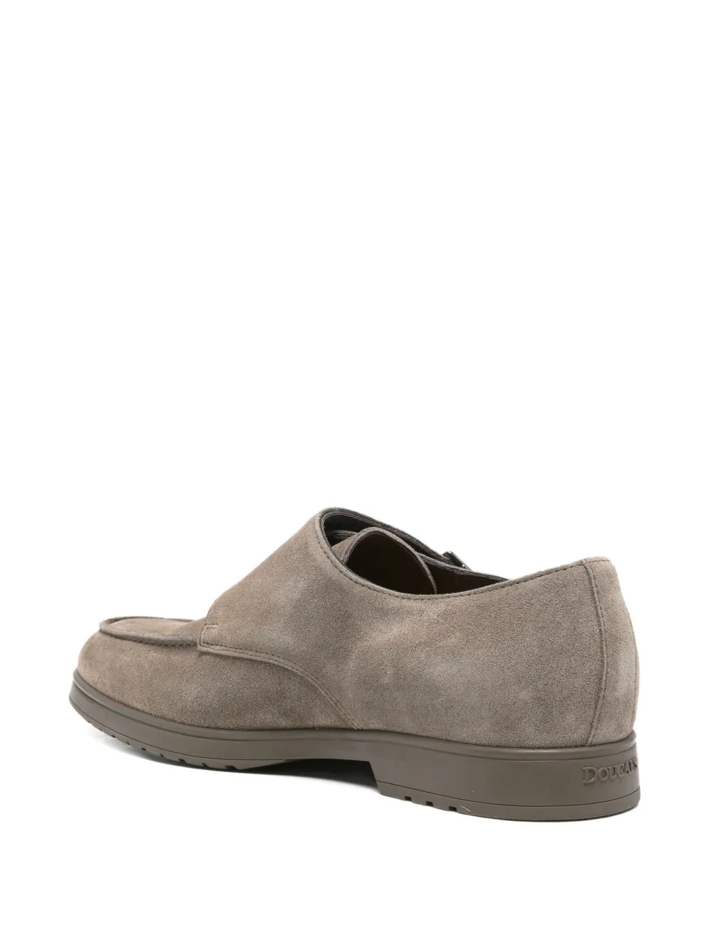 Doucal's double-buckle suede loafers Grey