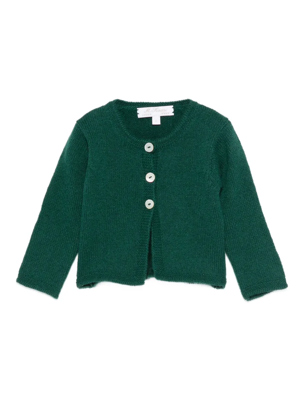 Mariella Ferrari button-front ribbed cardigan | Green | Image 1