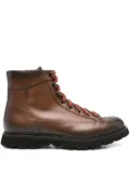 Doucal's lace-up leather boots - Brown