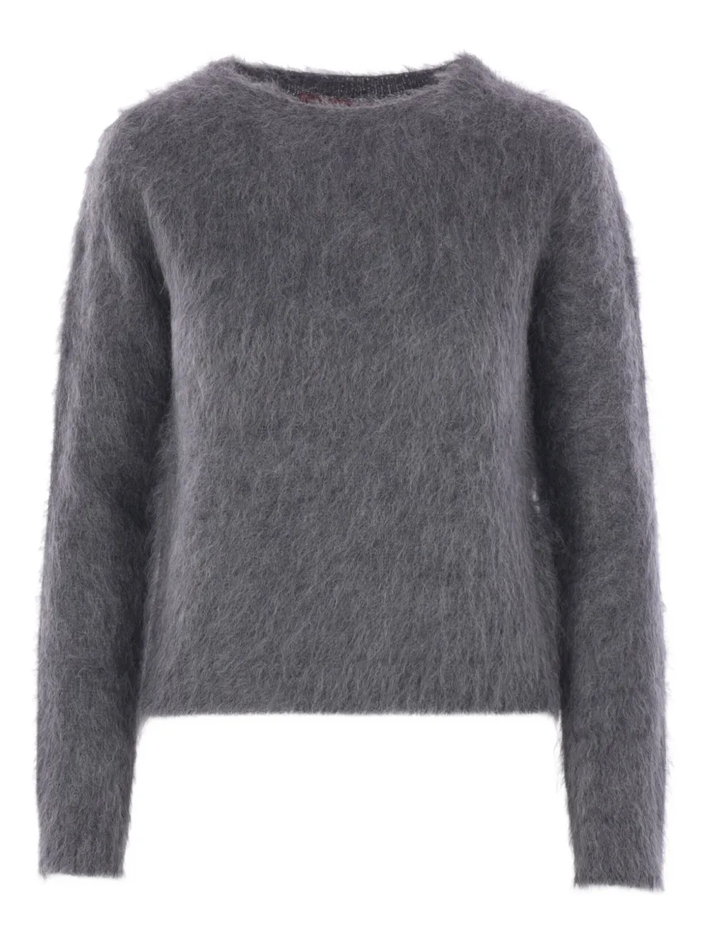 Max Mara crew-neck brushed sweater - グレー Max Mara crew-neck brushed sweater - グレー