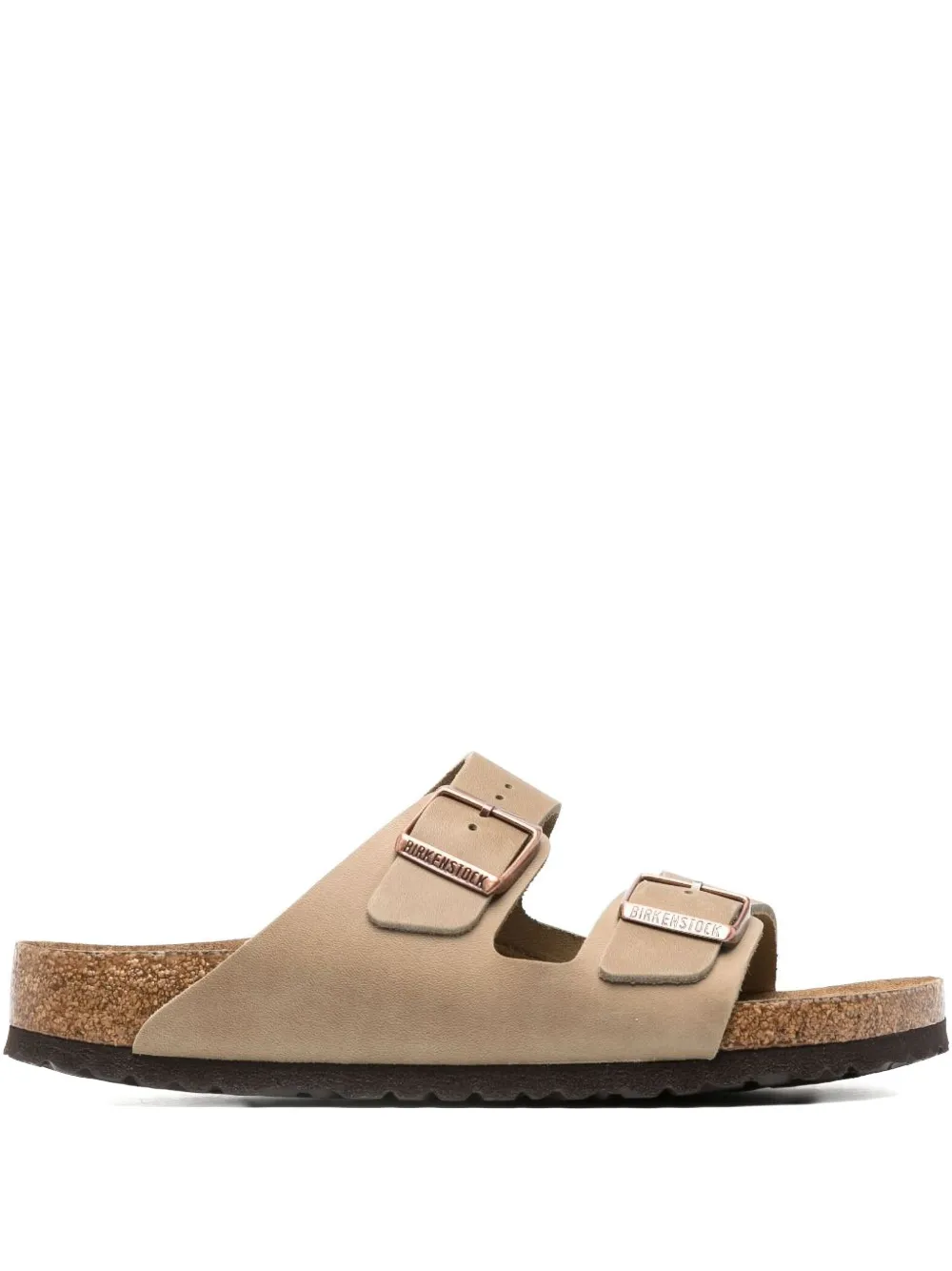 Birkenstock buckled leather sandals Brown