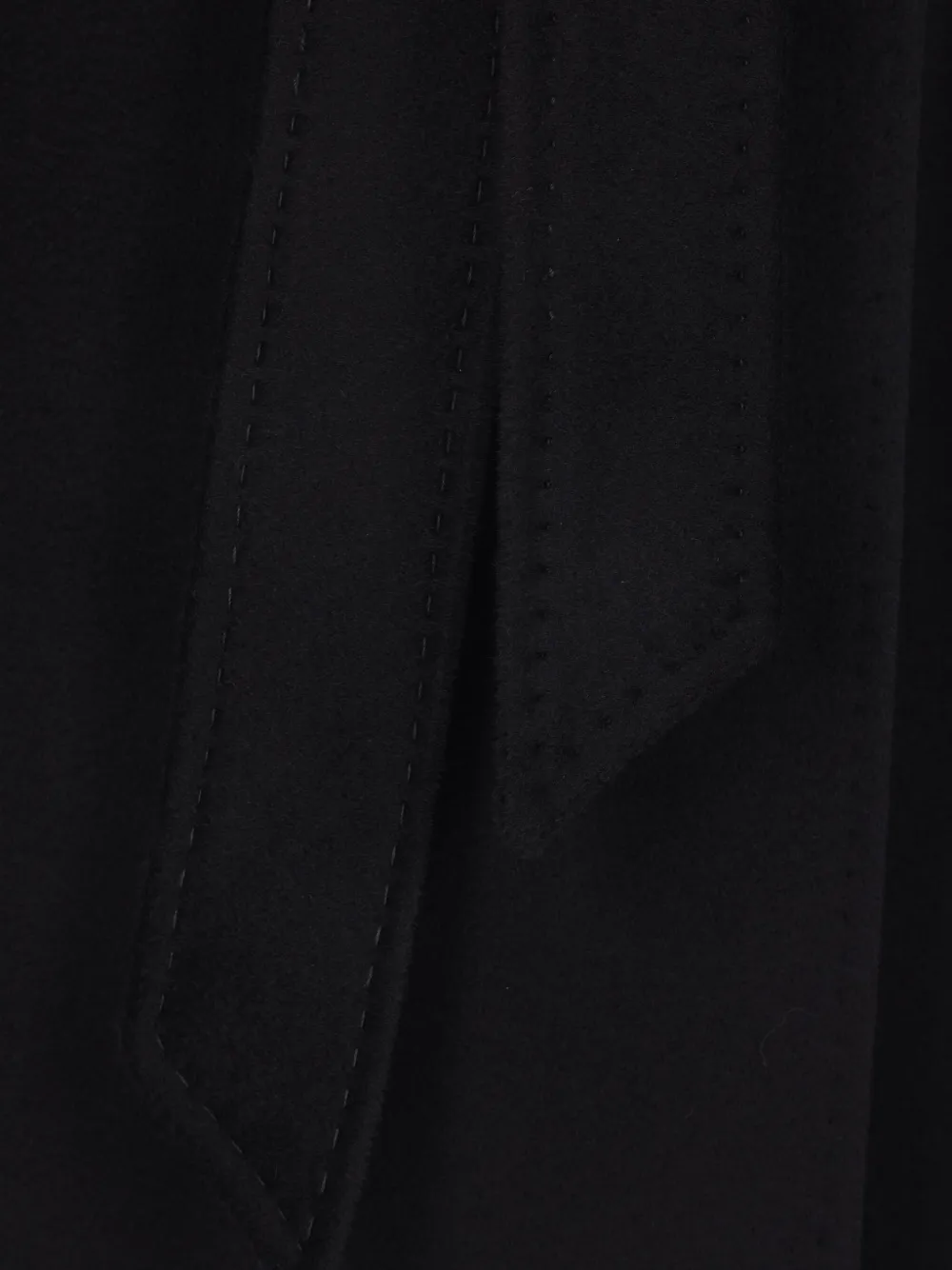 Max Mara Belted Cashmere Double-breasted Coat In Black