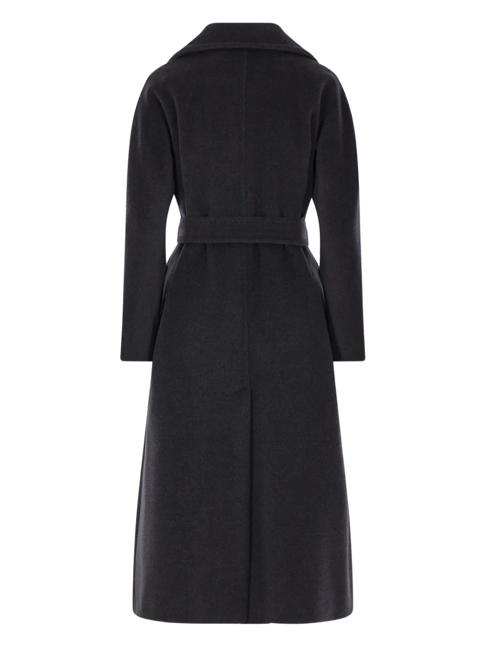 Max Mara Tenzone Belted Coat In Black