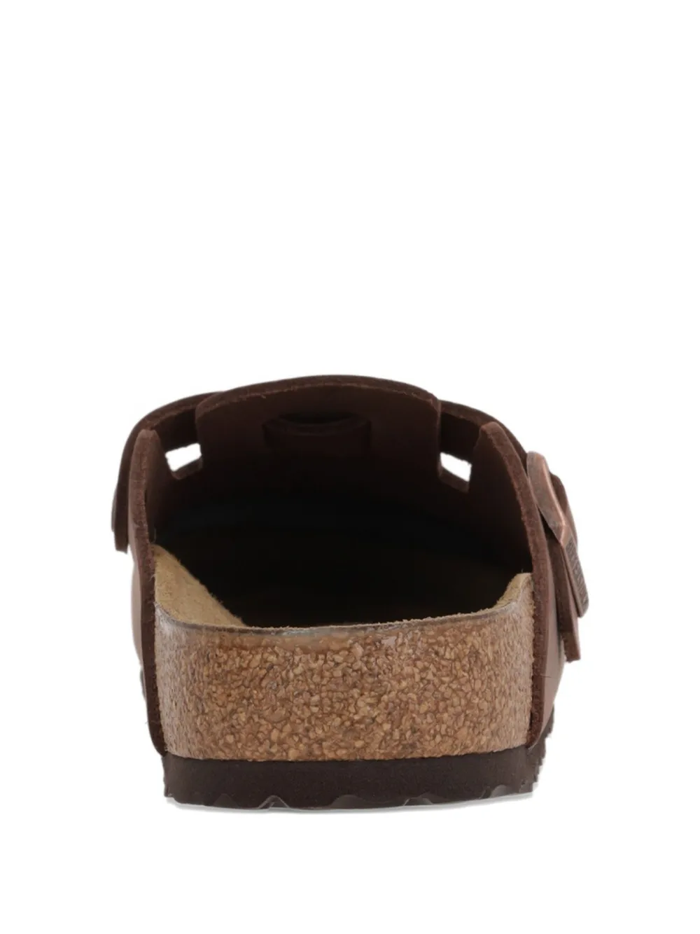 Birkenstock Boston buckled leather flat mules Brown