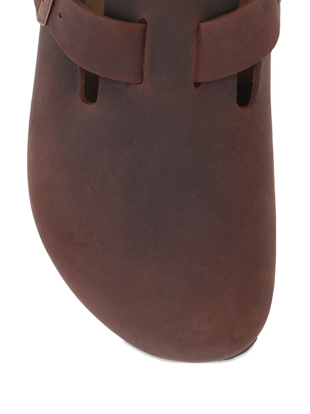 Birkenstock Boston buckled leather flat mules Brown