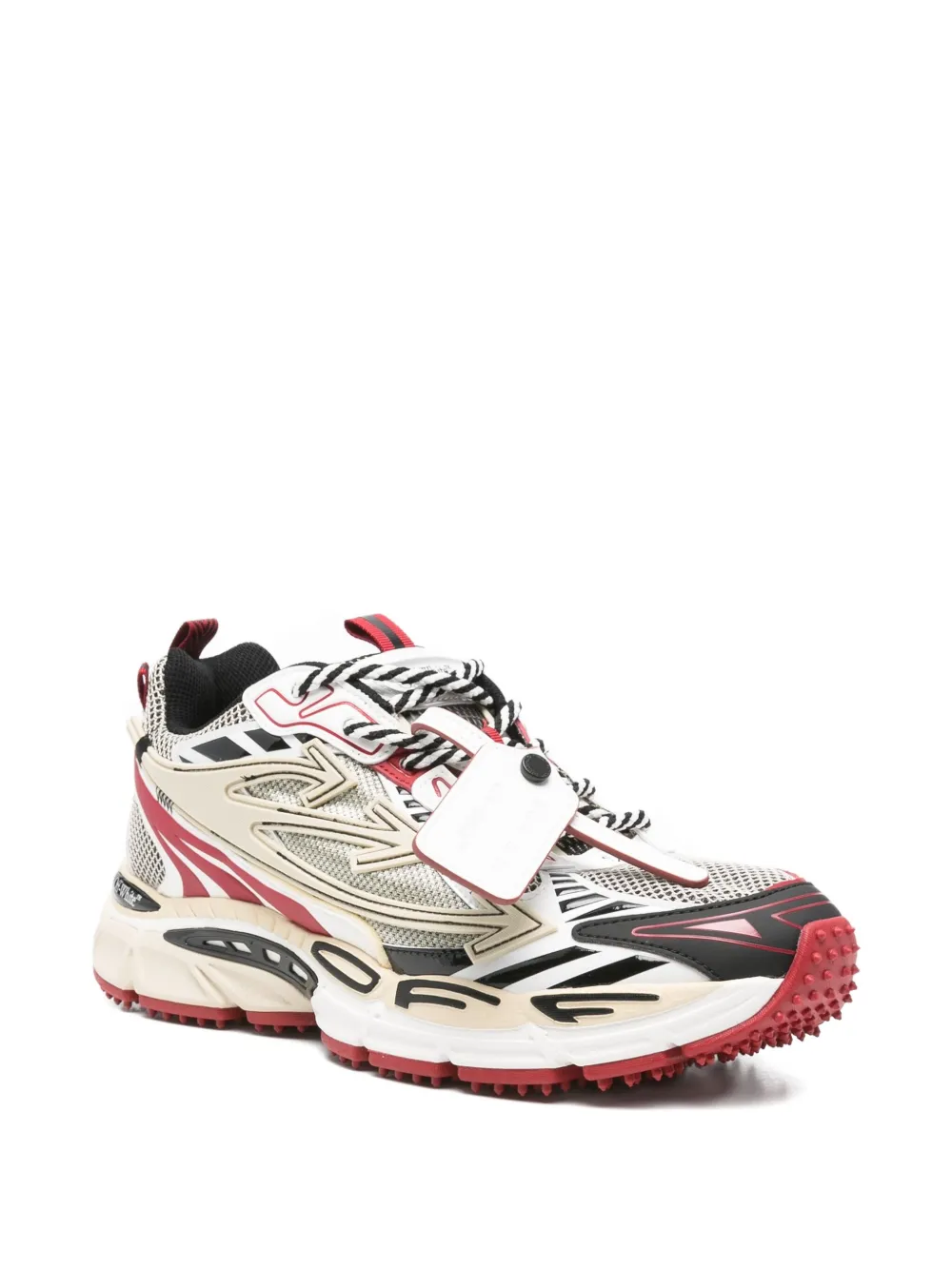 Off-White mesh-panelled lace-up sneakers Neutrals