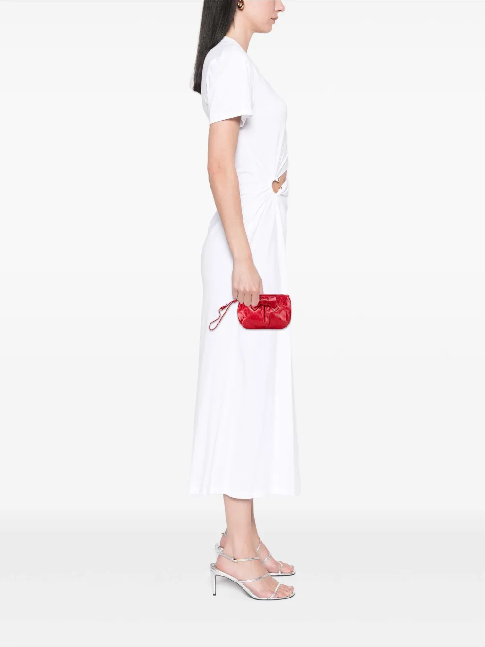 Miu Miu Pre-Owned 2010-2025 Vitello Shine Bow Wristlet clutch bag | Pre-Owned | Image 2