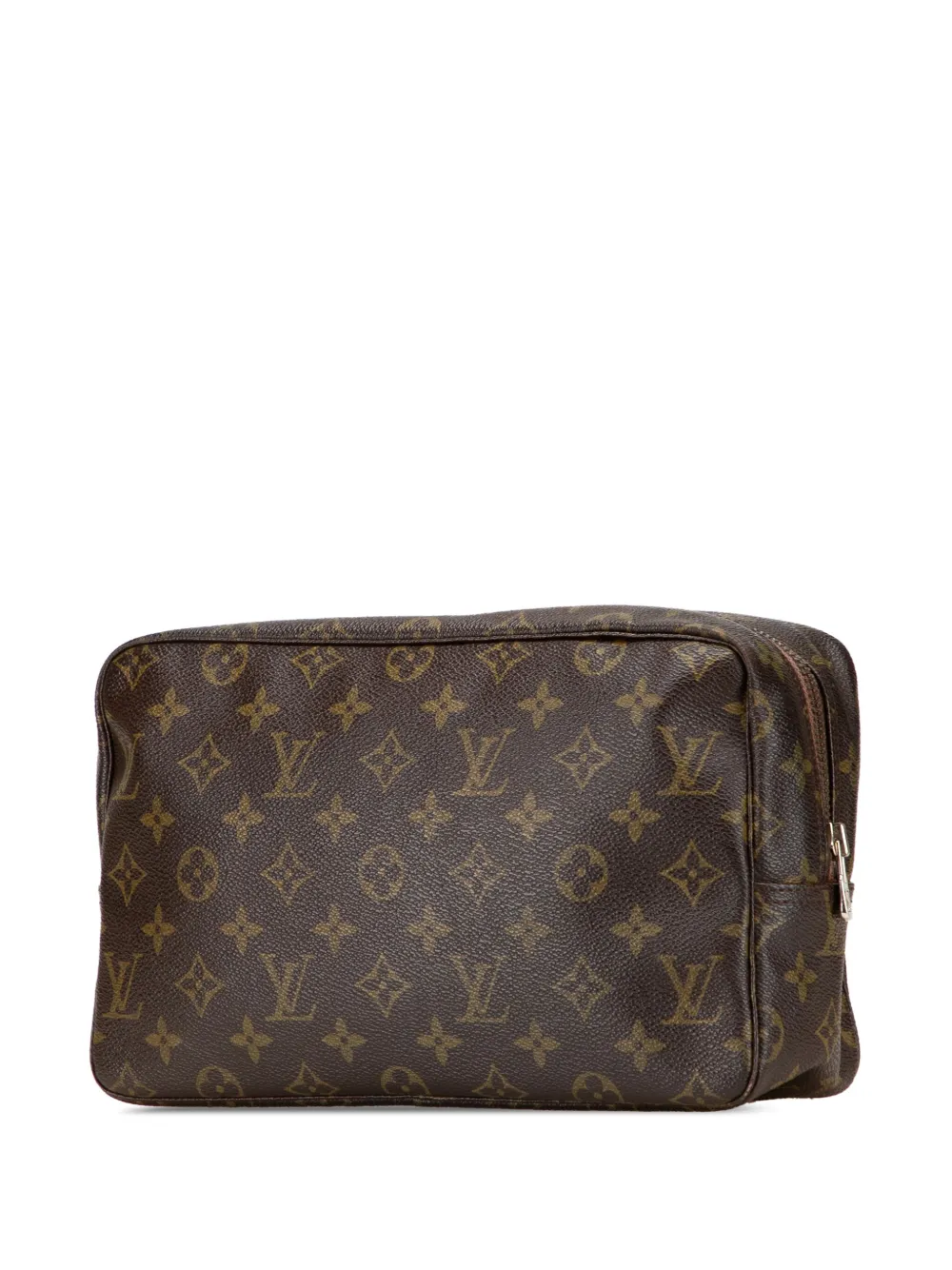 Pre-owned Louis Vuitton 1990-2000 Monogram Trousse Toilette 28 Clutch Bag In Brown