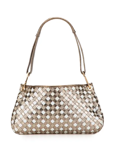 Bottega Veneta Pre-Owned 20th Century Small Metallic Leather Intrecciato shoulder bag