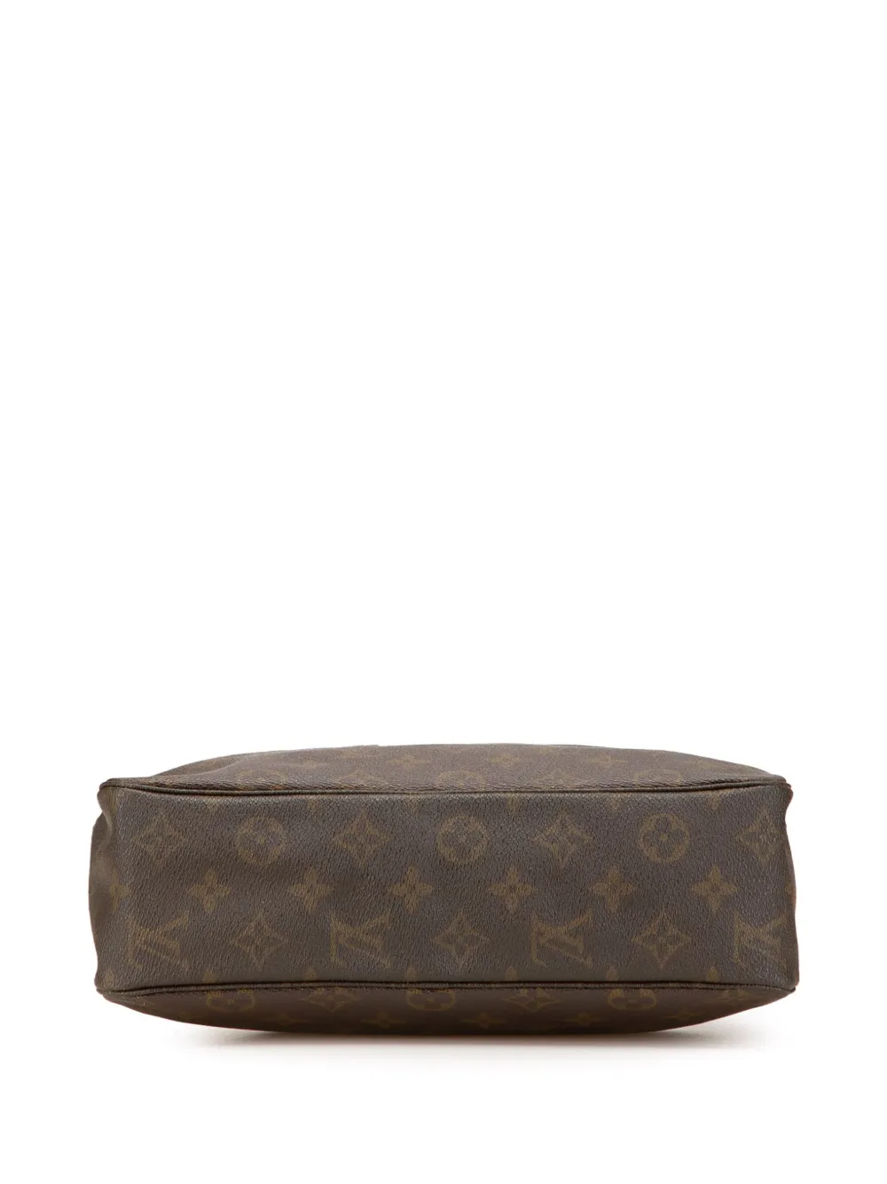 Pre-owned Louis Vuitton 2000-2025 Monogram Trousse Toilette 28 Clutch Bag In Brown