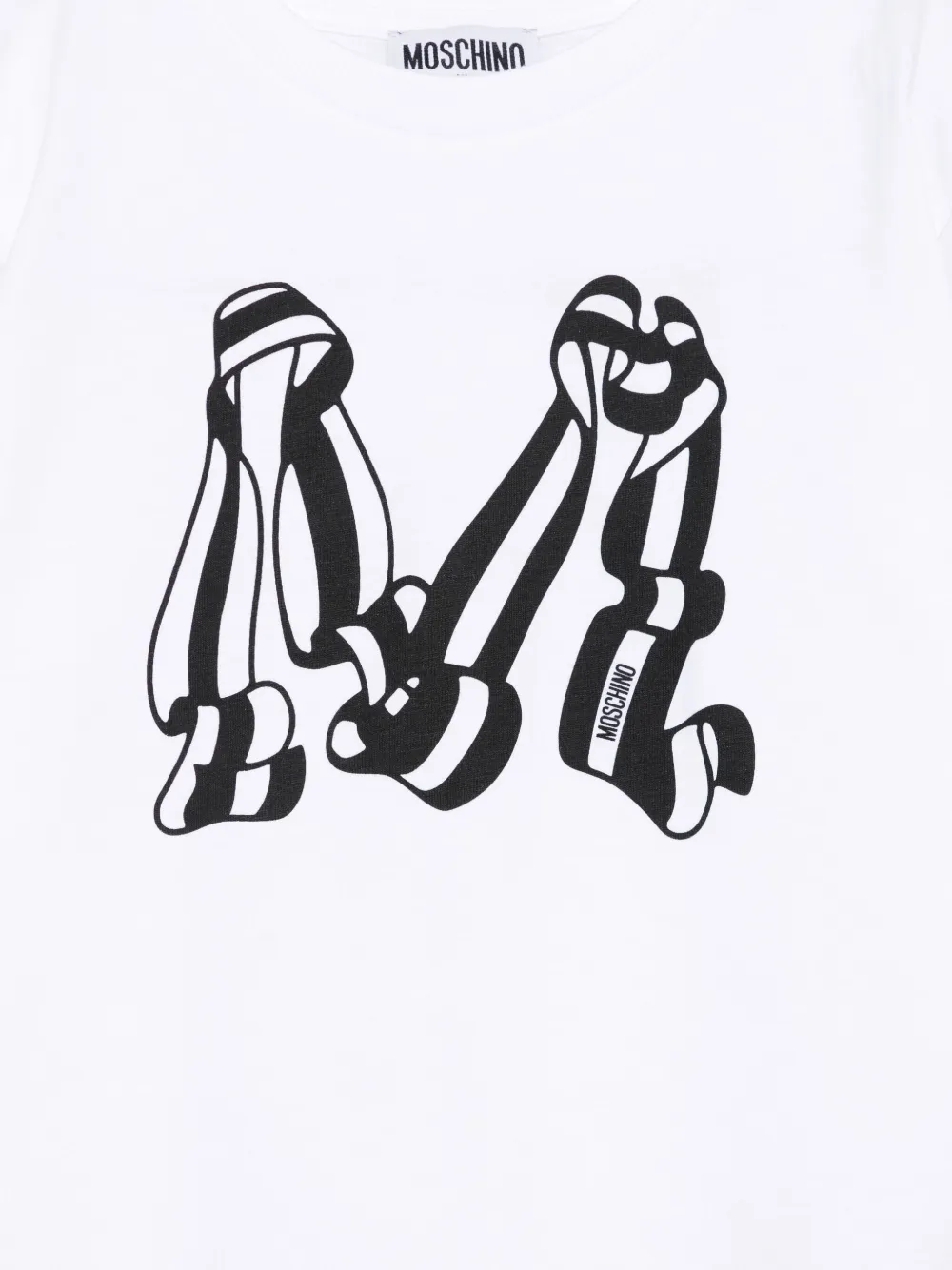 Moschino Kids T-shirt met logoprint Wit