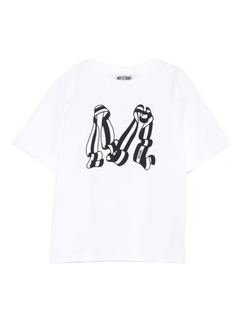 Moschino Kids playera con logo gráfico estampado