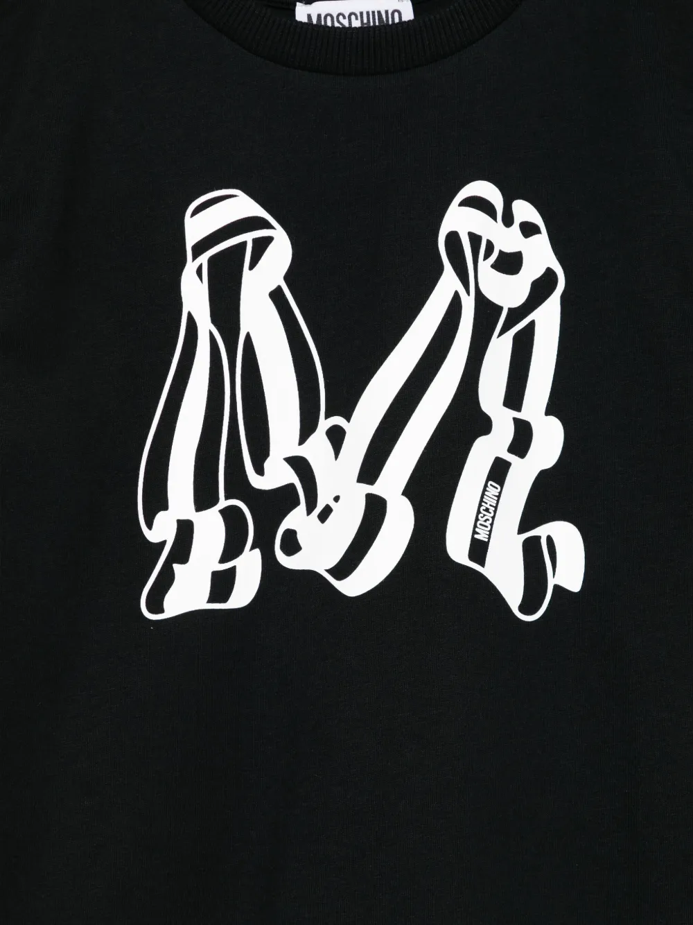 Moschino Kids T-shirt met logoprint Zwart