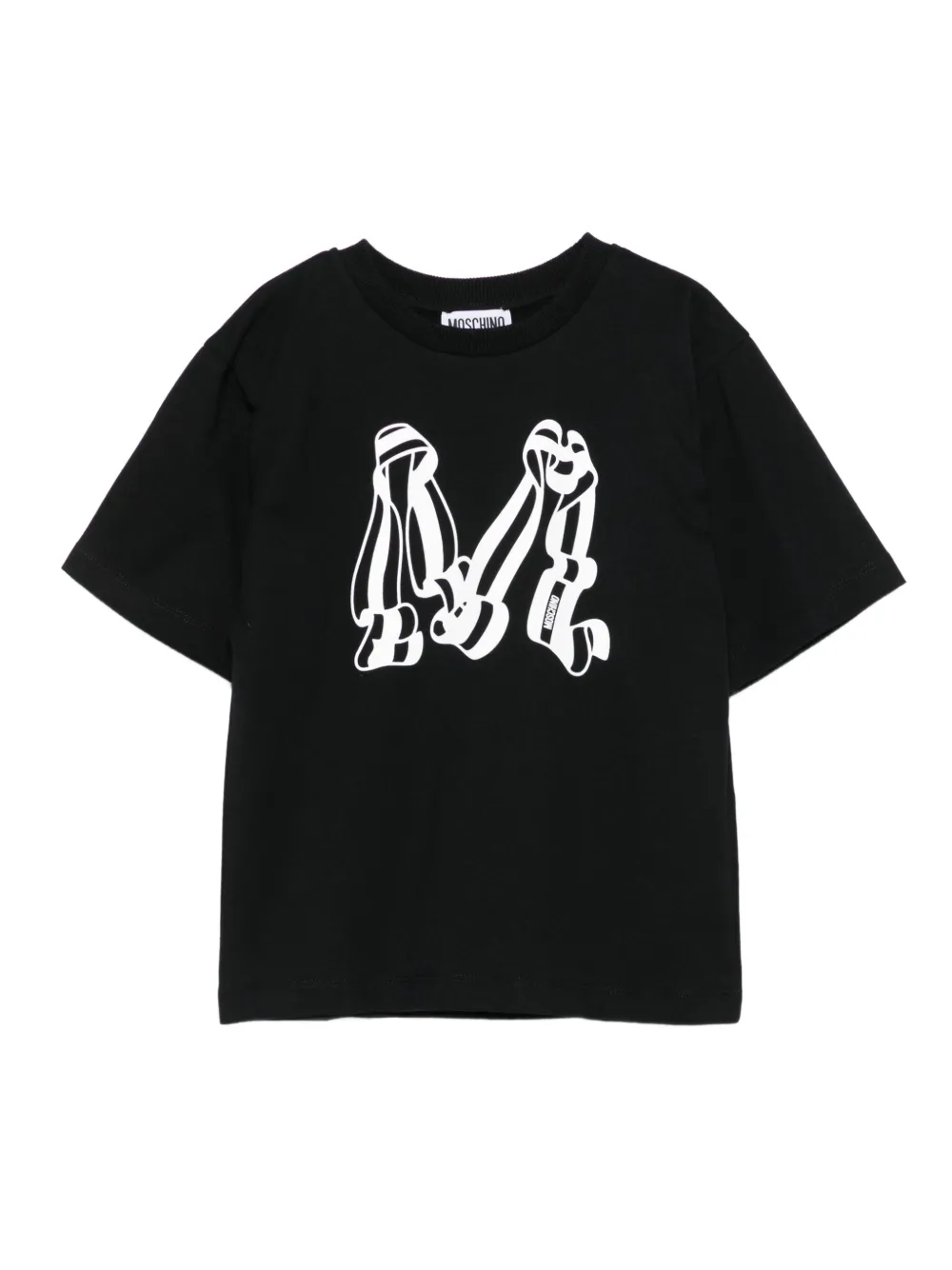 Moschino Kids graphic logo-print T-shirt | Black | Image 1