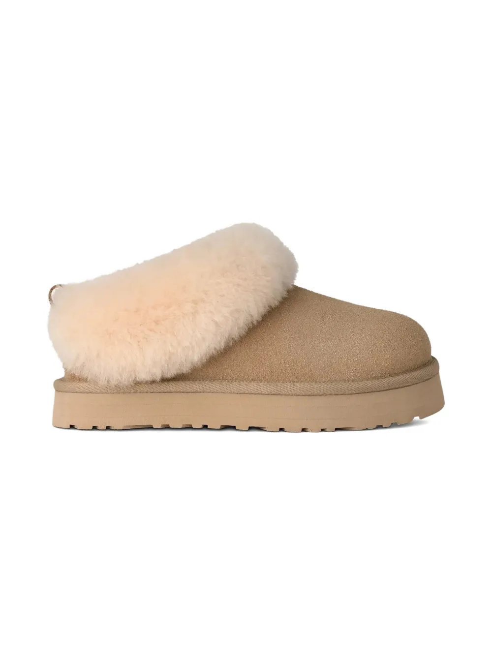 UGG Kids Tazzelle fur-trim slippers - Beige