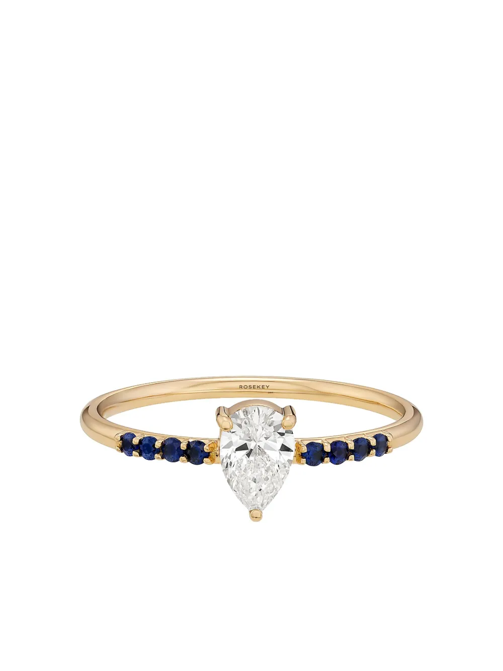 ROSEKEY 18K rose gold Pixies Solitaire diamond and sapphire ring - Oro