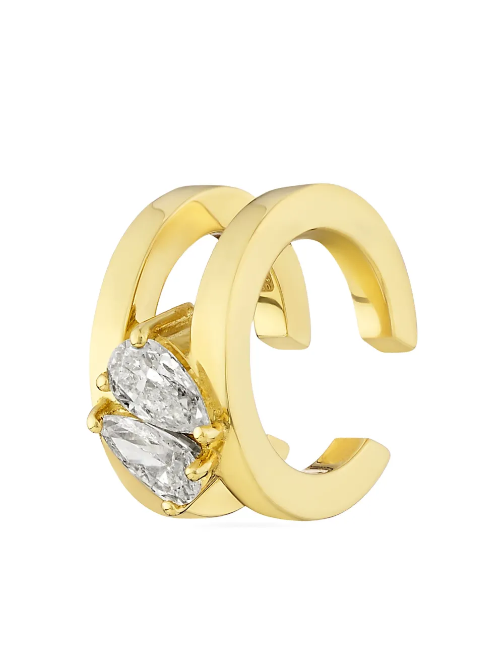 ROSEKEY 18K yellow gold Sweet Pear diamond earcuff - Oro