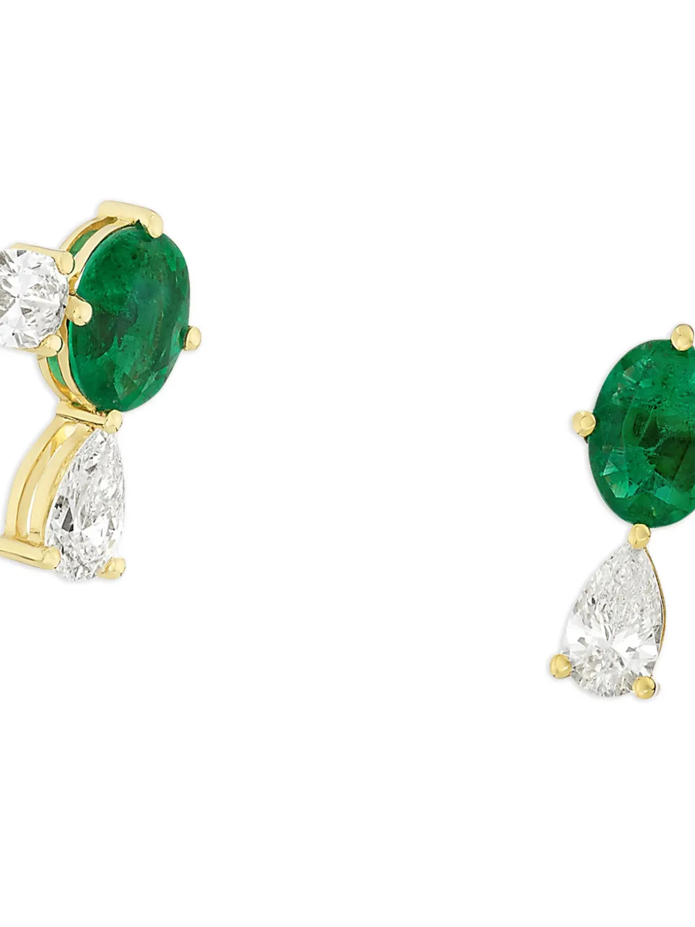  Rosekey 18k Yellow-gold Make A Wish Emerald Diamond Earrings 