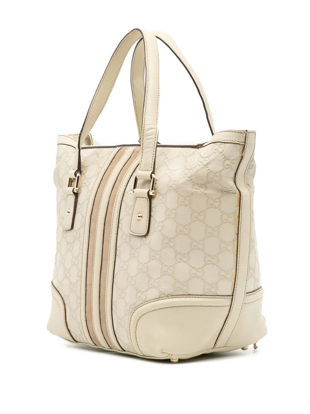 Pre-owned Gucci 2000-2015 Ssima Treasure Handbag In White