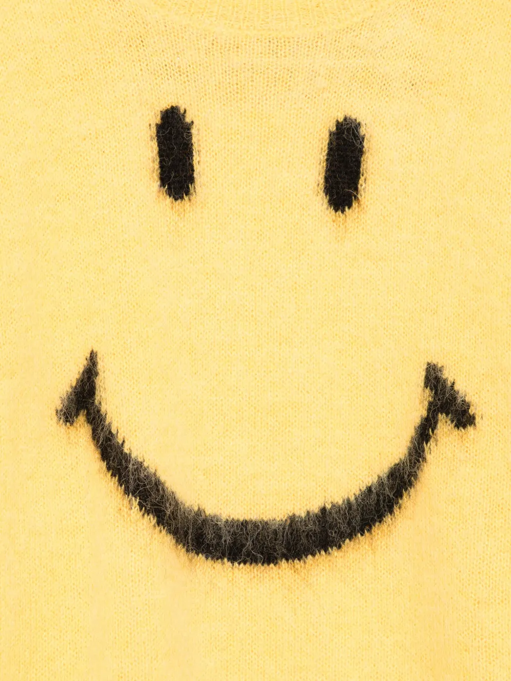 Moschino Kids Mohair trui met smiley face Geel