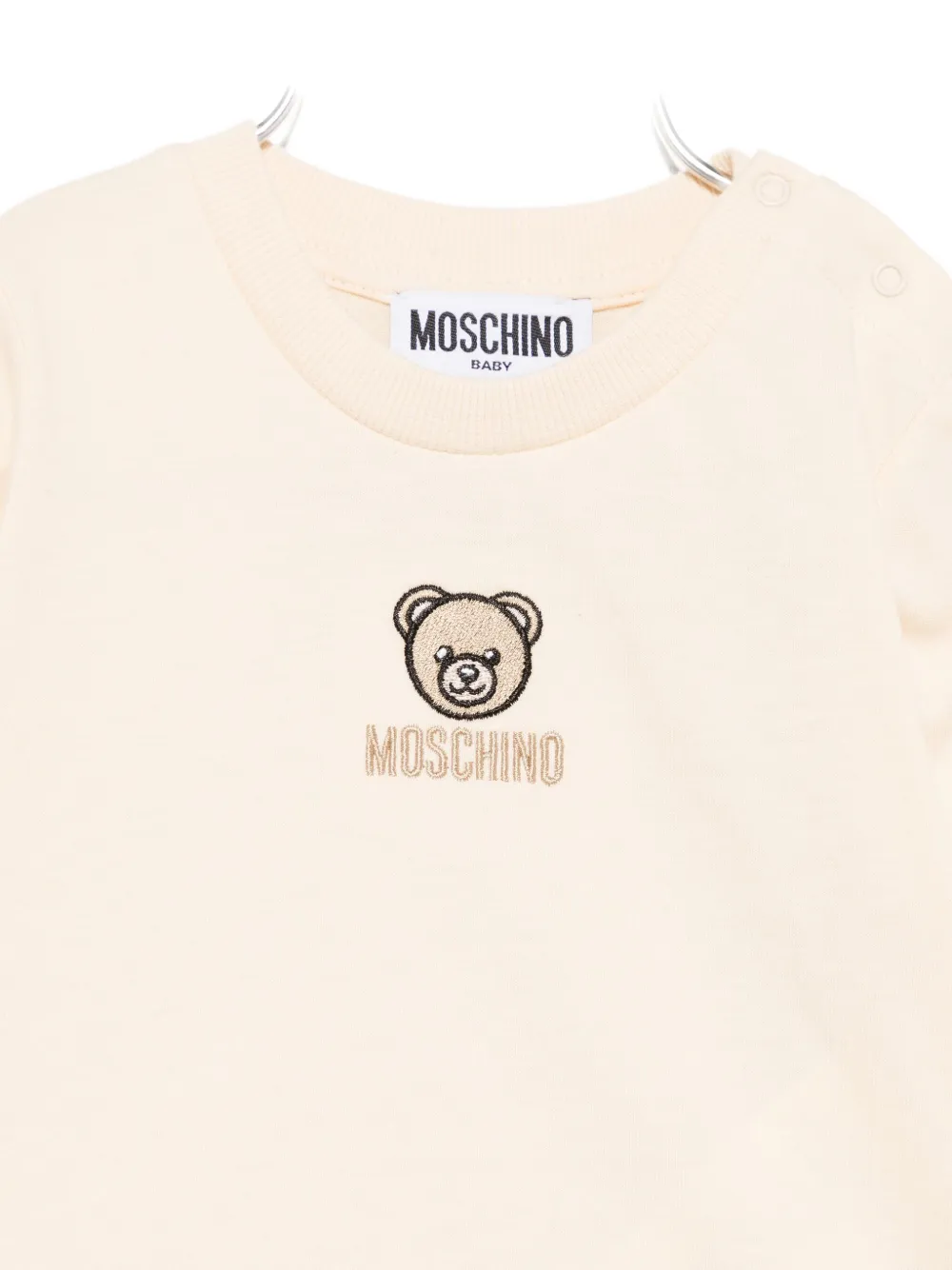 Moschino Teddy-embroidery Sweatshirt In Neutral