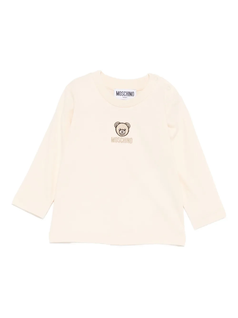Moschino Kids teddy-embroidery sweatshirt | Neutrals | Image 1