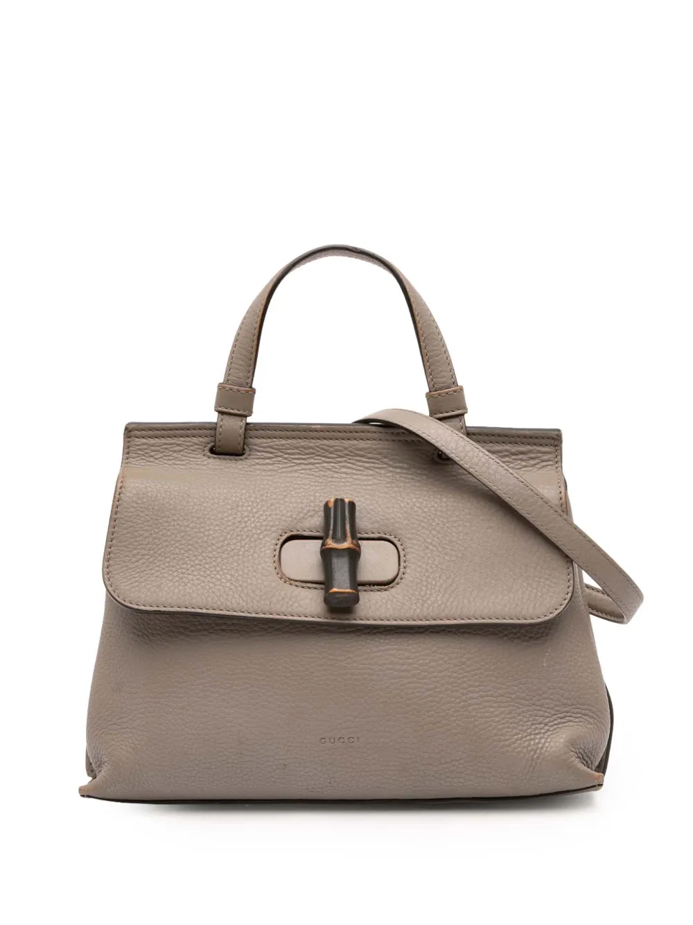 Gucci Pre-Owned 2016-2025 スモール レザー バンブー デイリー サッチェルバッグ - ブラウン Gucci Pre-Owned 2016-2025 スモール レザー バンブー デイリー サッチェルバッグ - ブラウン