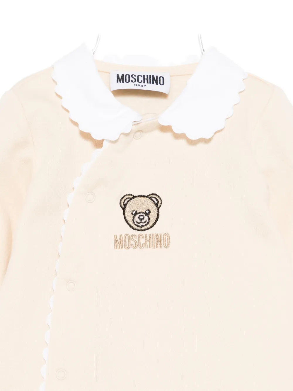 Moschino Teddy Bear-embroidered Babygrow In Neutral