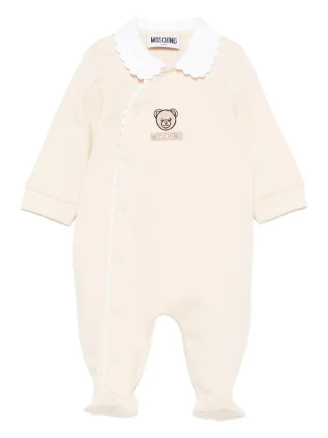 Moschino Kids teddy bear-embroidered babygrow