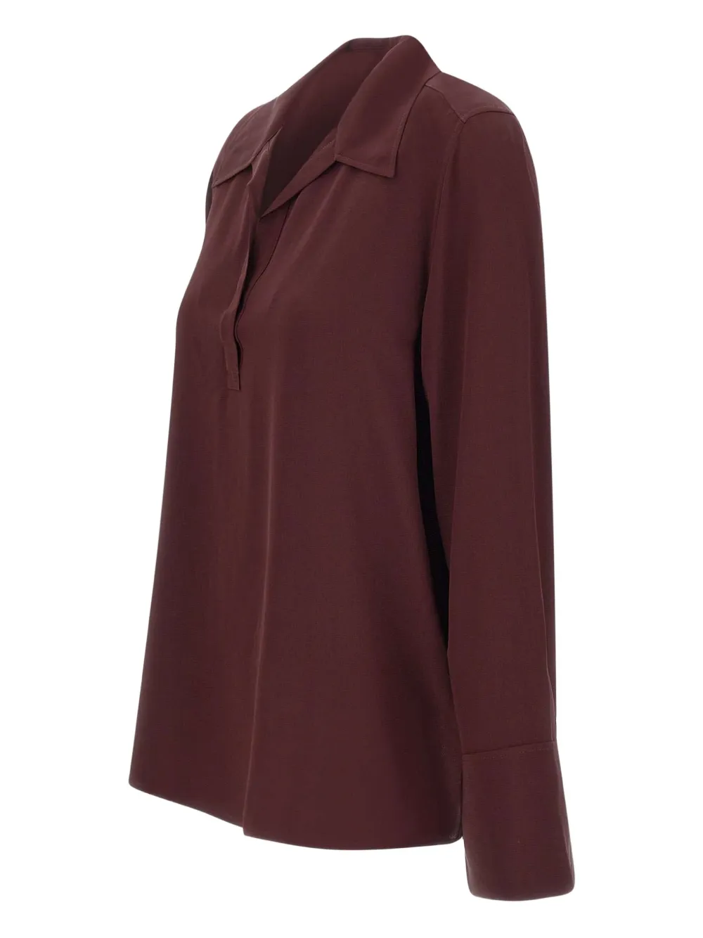 Filippa K V-neck Buttoned-cuff Blouse In Red