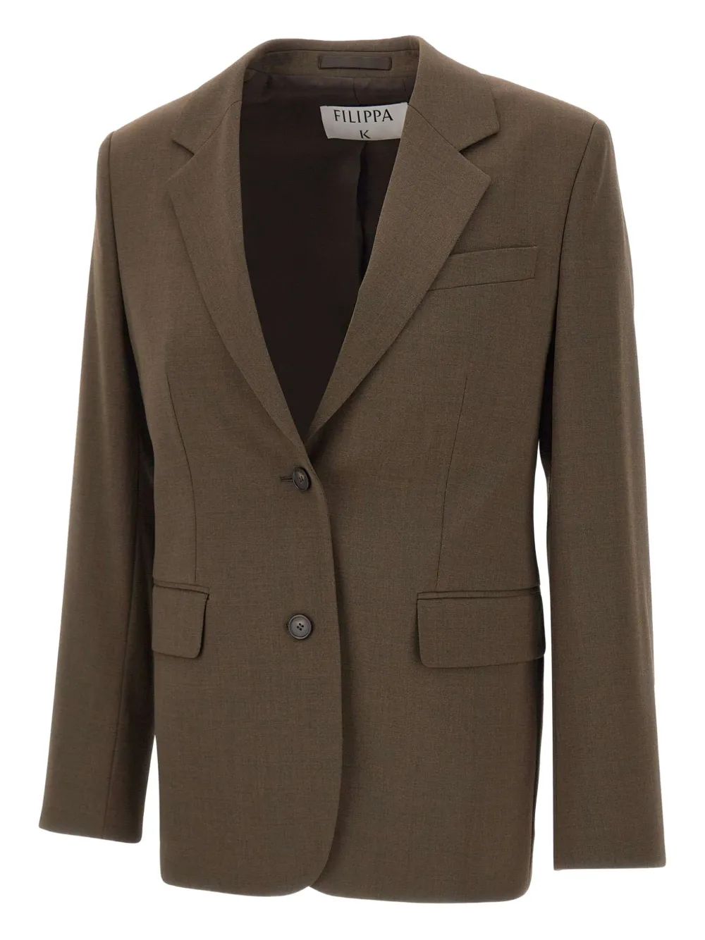 Filippa K Delilah padded-shoulder two-button blazer | Brown | Image 1