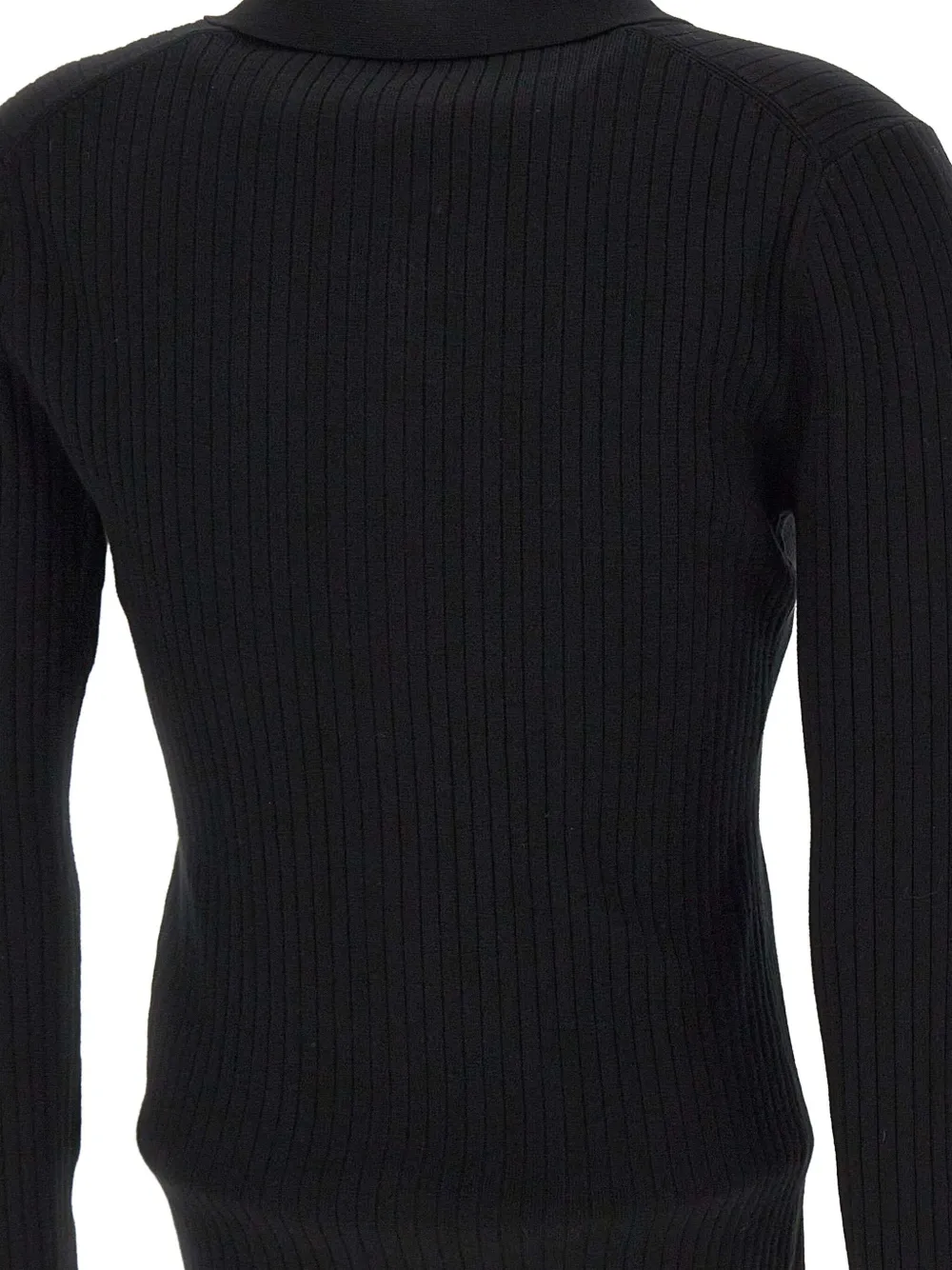 Filippa K Ribgebreid blouse Zwart