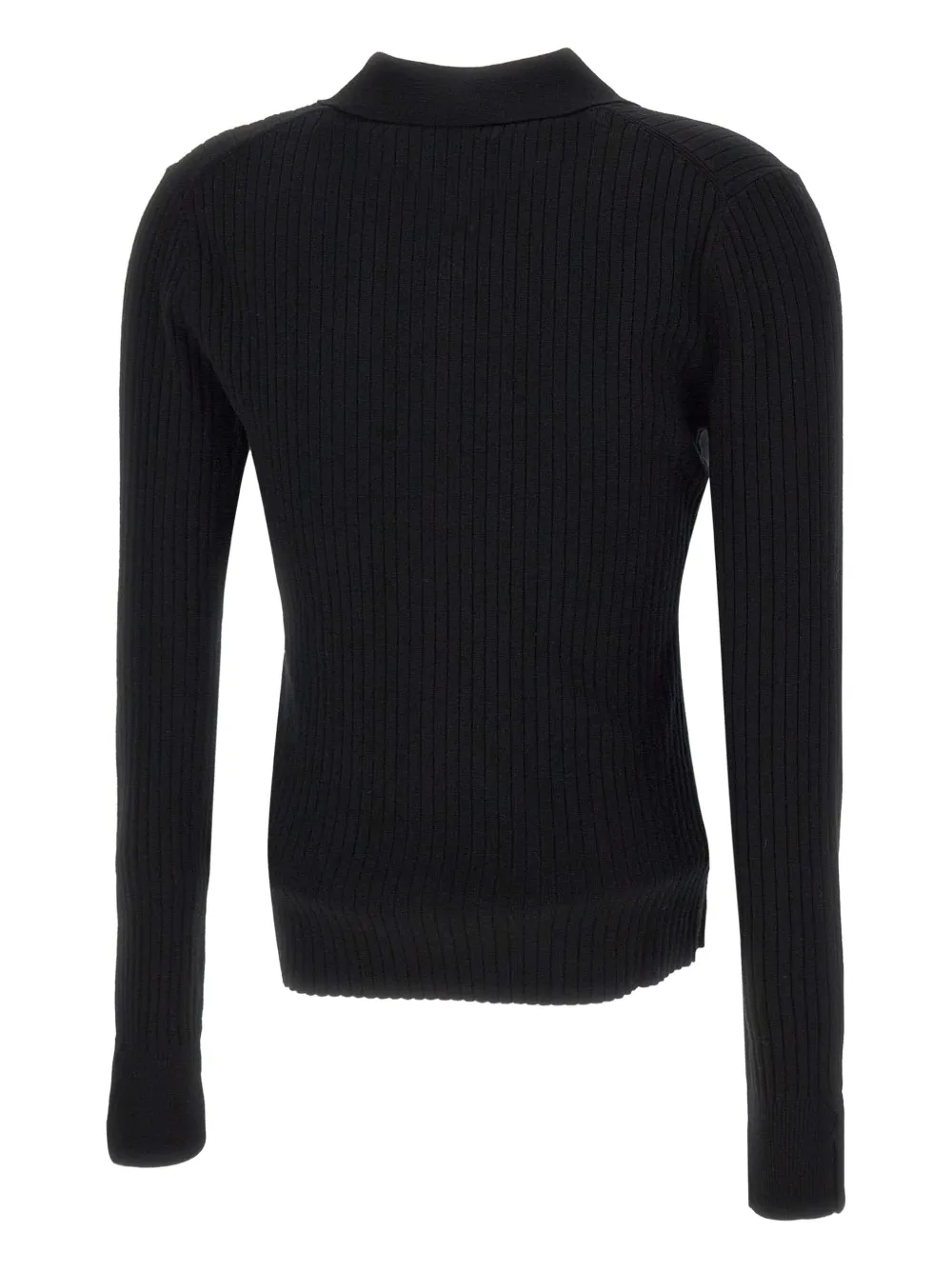 Filippa K Ribgebreid blouse Zwart