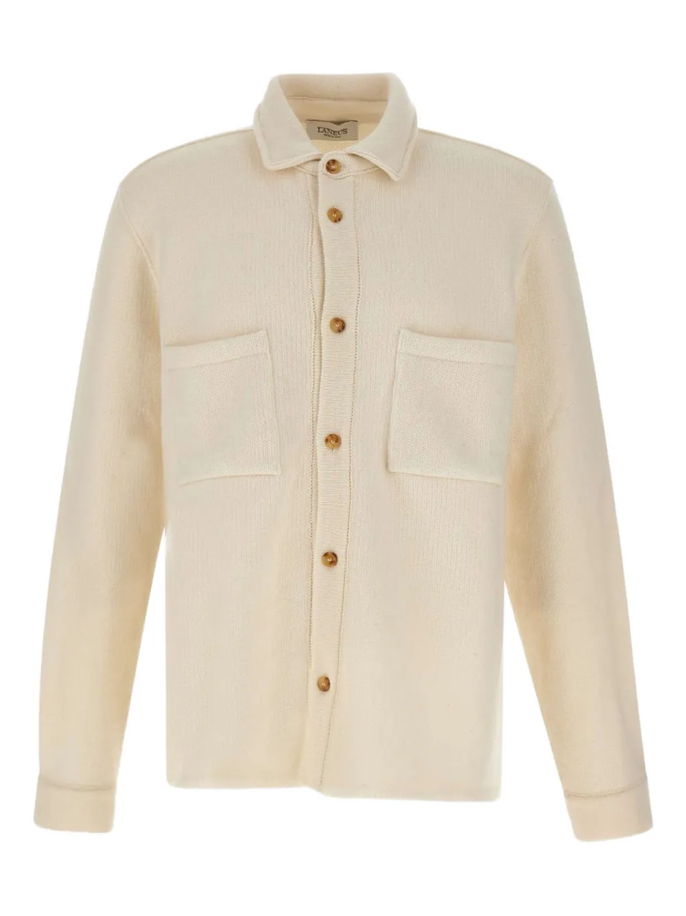 Laneus Patch-pocket Button-front Shirt In Neutral