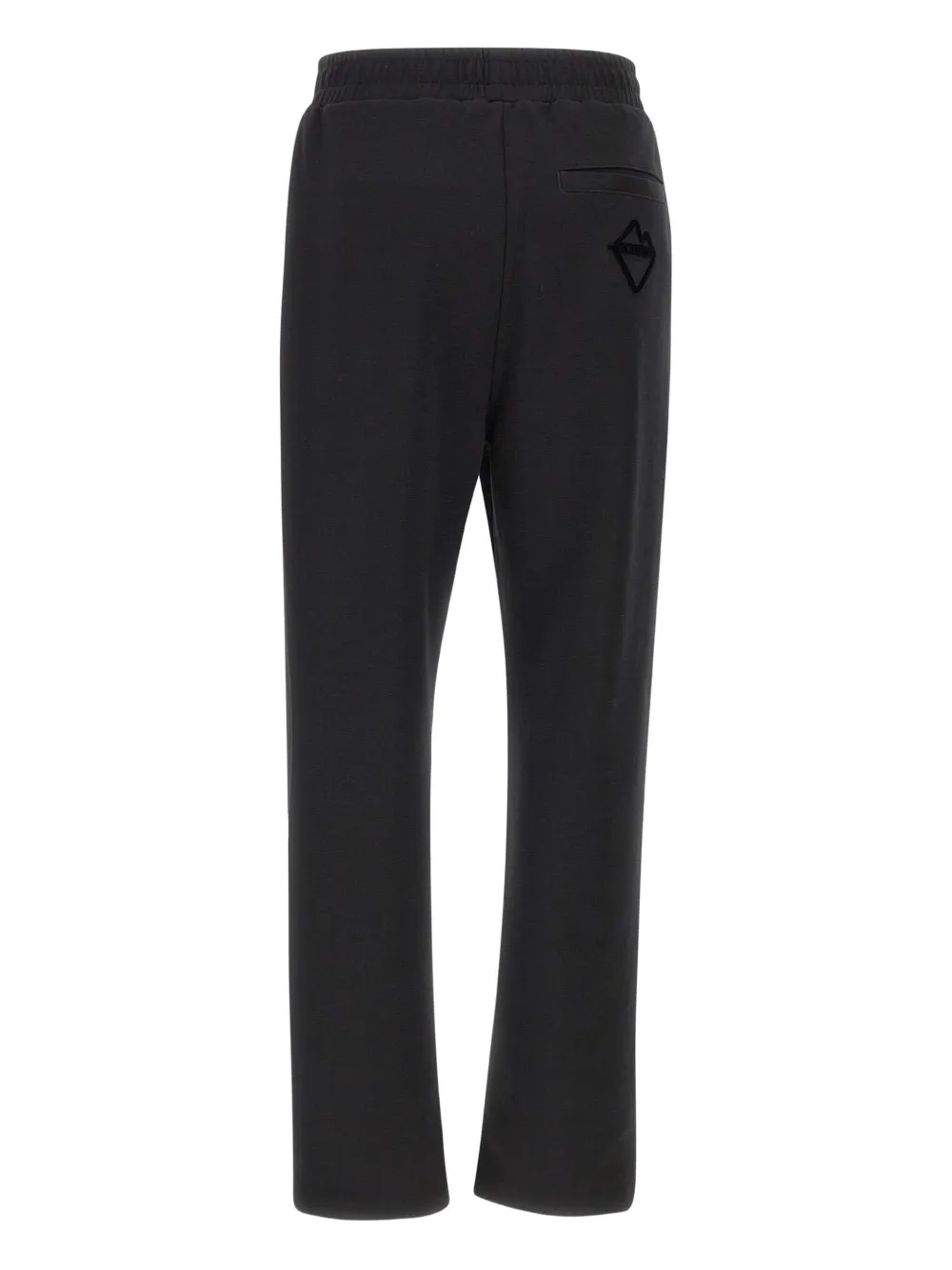 Iceberg elastic-waistband ribbed trousers - Zwart