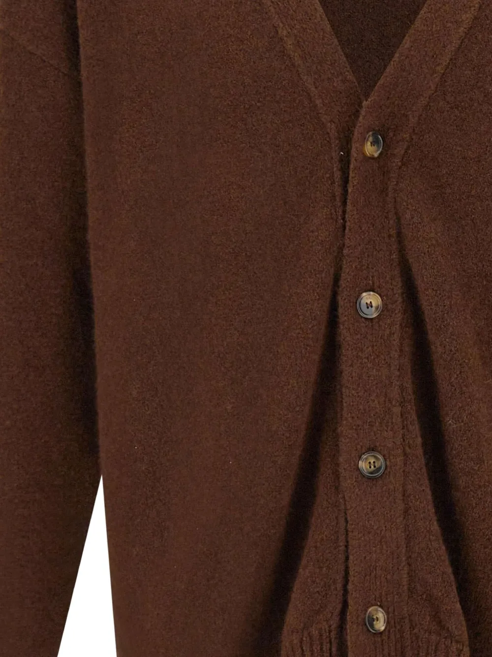 Laneus V-neck Buttoned Cardigan In Brown