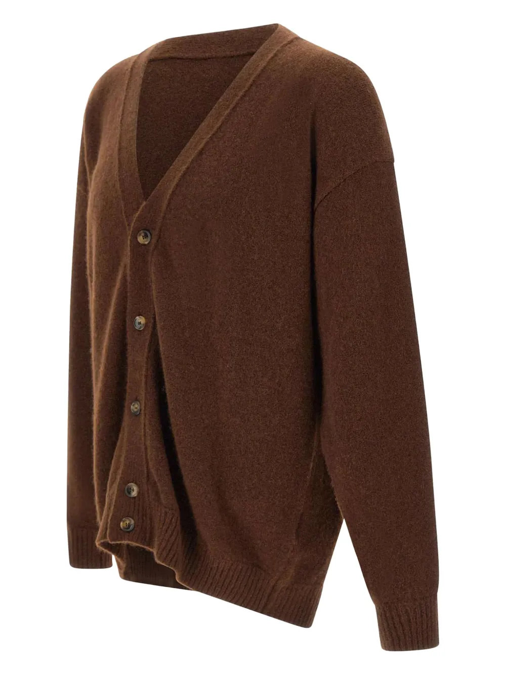 Laneus V-neck Buttoned Cardigan In Brown