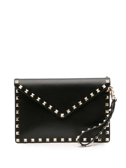 Valentino Garavani Pre-Owned 2000-2017 Calfskin Rockstud Envelope Flat Wristlet clutch bag