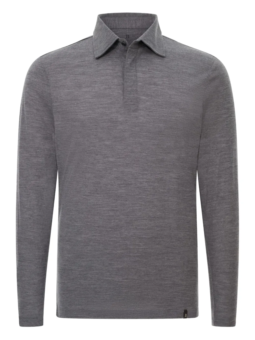 Boggi Milano long-sleeve polo shirt | Grey | Image 1