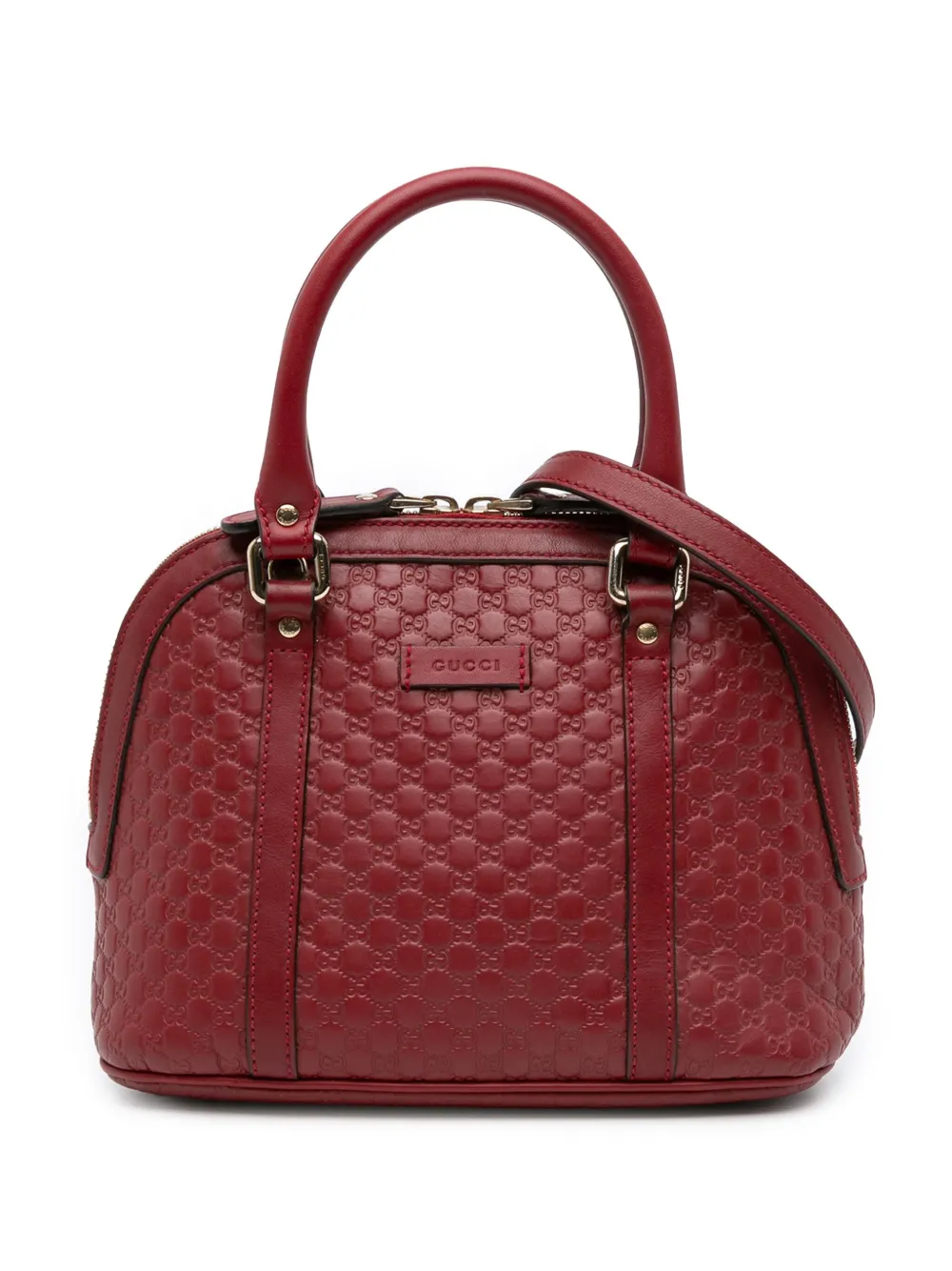 Gucci Pre-Owned 2016-2025 Mini Microguccissima Dome satchel | Red | Image 1