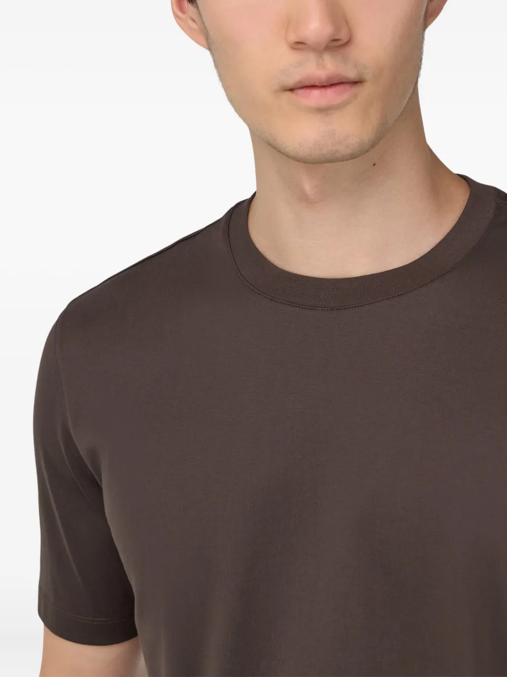 Boggi Milano Crew-neck T-shirt In Brown