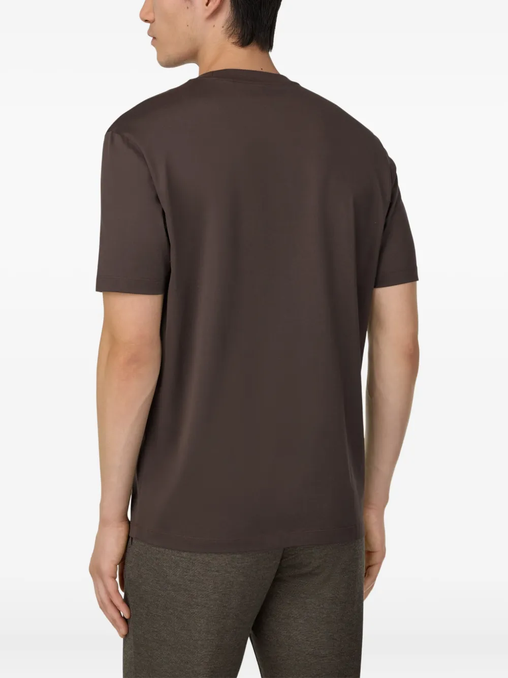 Boggi Milano Crew-neck T-shirt In Brown