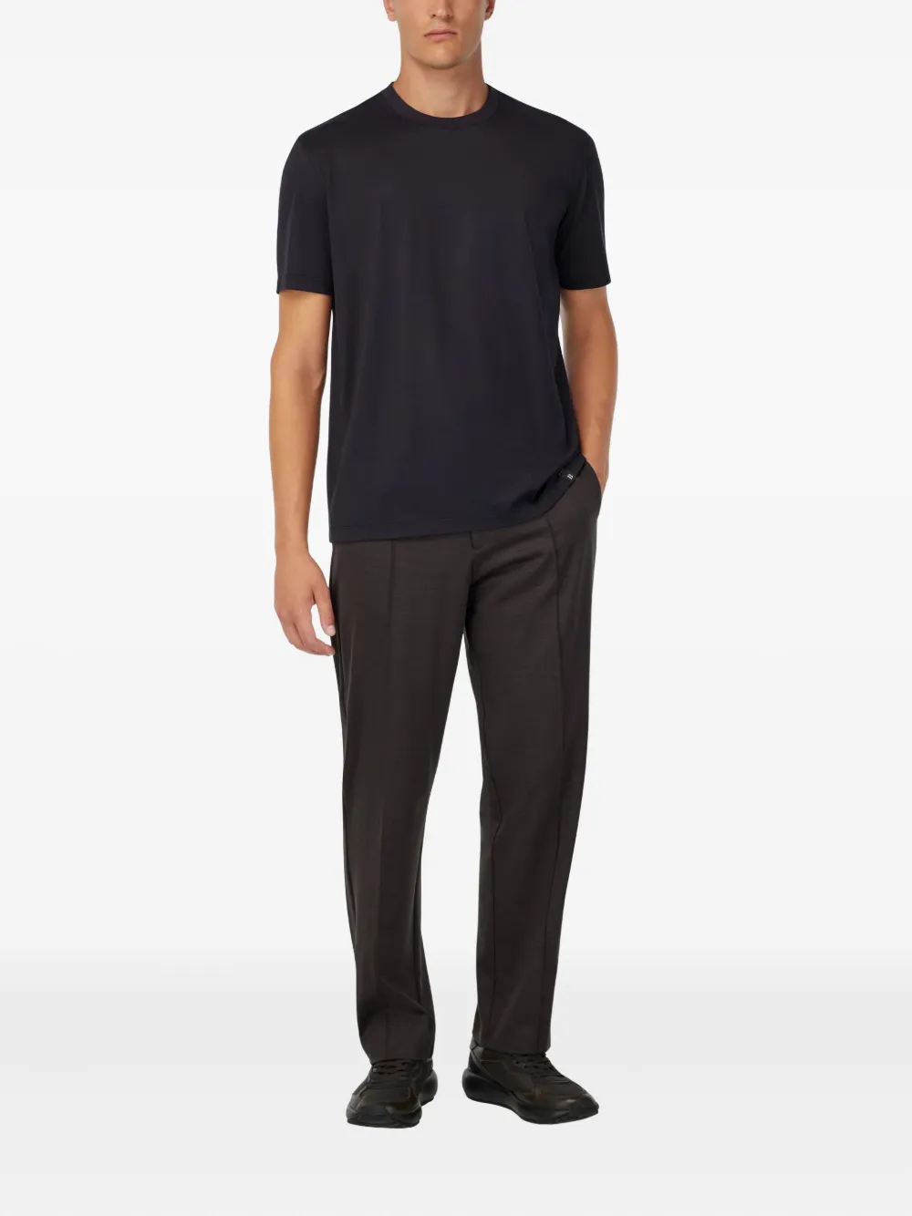 Boggi Milano crew-neck T-shirt - Zwart