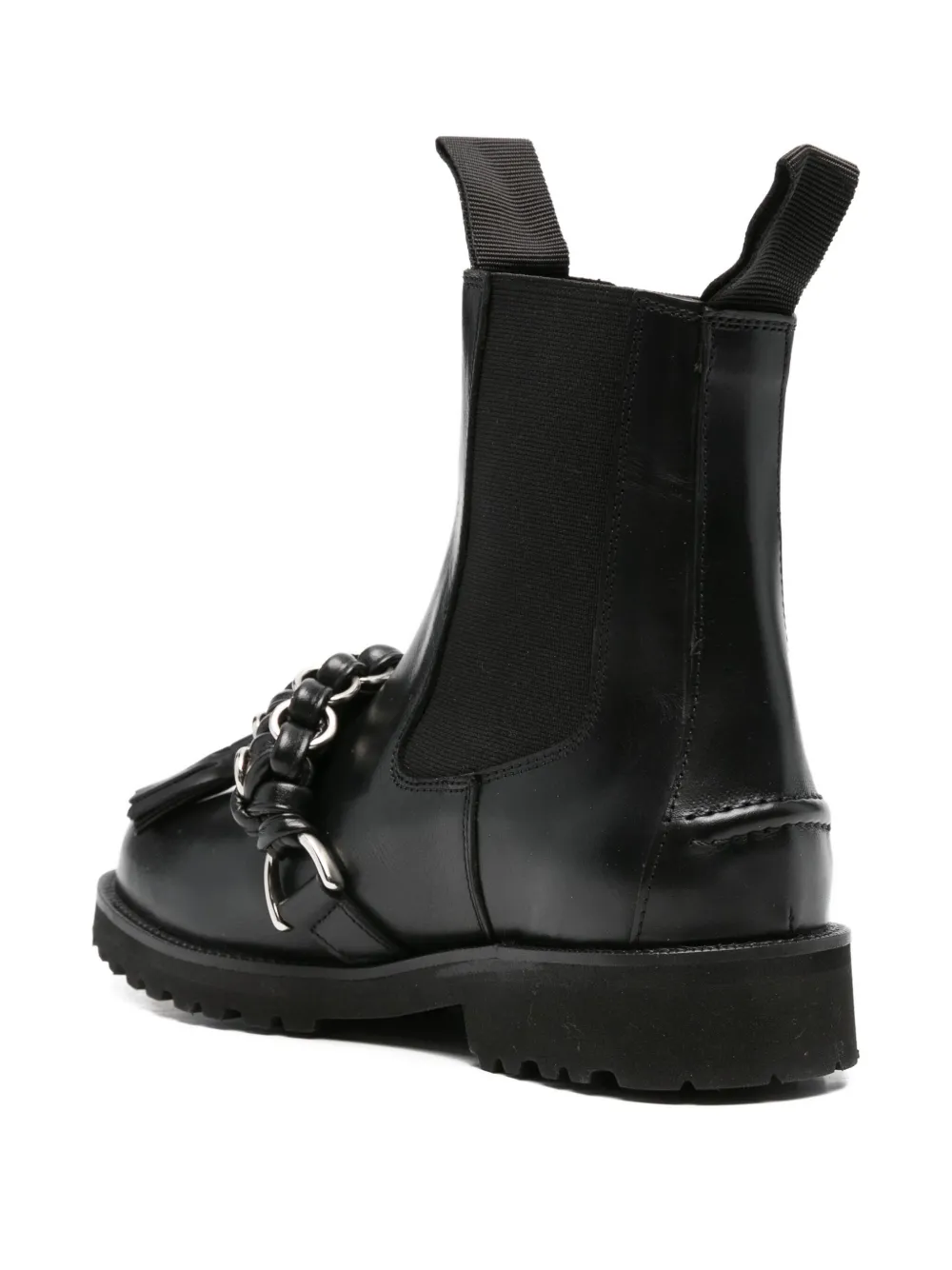 Toga Pulla chain-tassel Chelsea boots Black