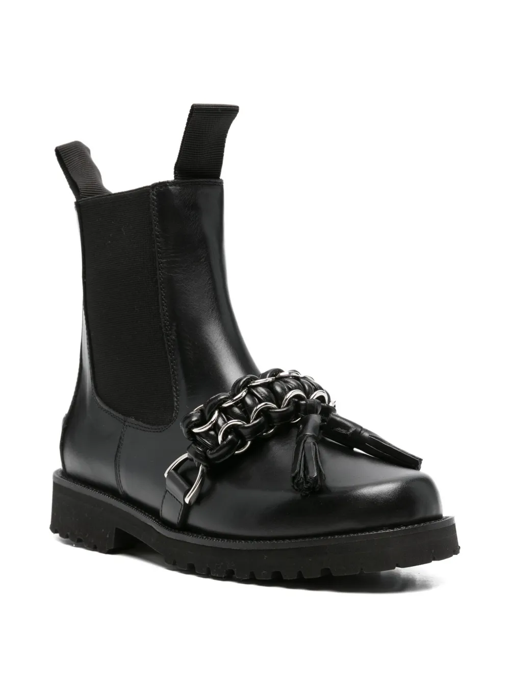 Toga Pulla chain-tassel Chelsea boots Black